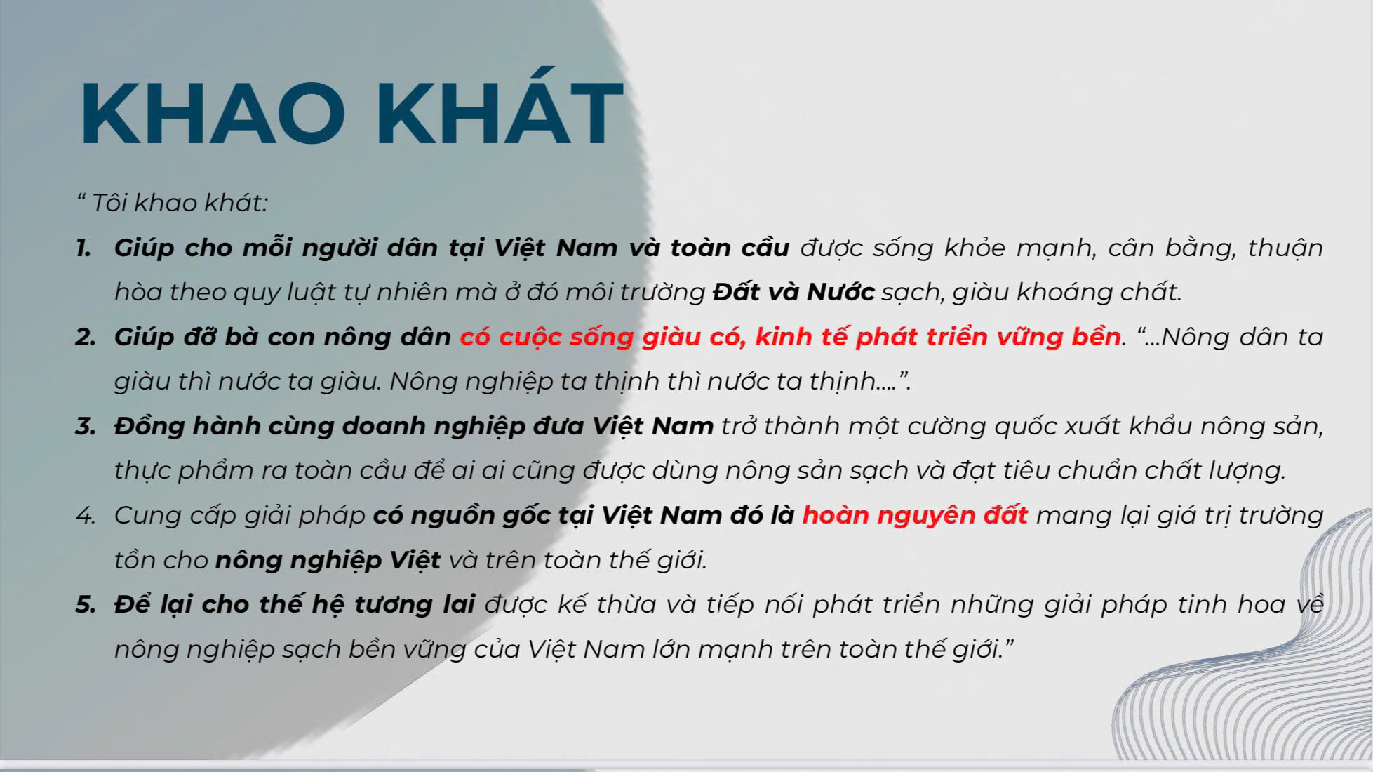 Khao khát nâng tầm nông nghiệp Việt của CABIO